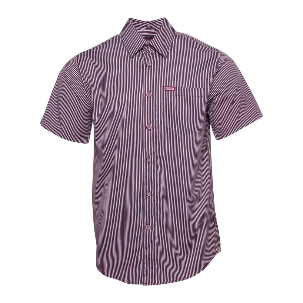 Dixxon Flannel Benny Triple Stripe Maroon Sz Large Bamboo SS Party Shirt